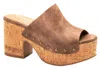 Corkys Footwear Women's Bada Bing Wedge Sandal In Brown Distressed In Multi