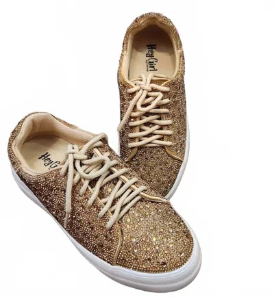 Corkys Footwear Women's Bedazzle Rhinestones Sneakers In Gold