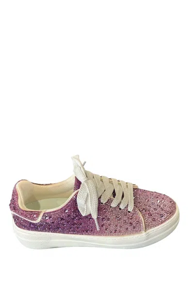 Corkys Footwear Women's Bedazzled Tennis Shoe In Purple Ombre In Multi