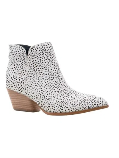 Corkys Footwear Women's Bessie Leather Bootie In White Speckled