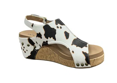 Corkys Footwear Women's Carley Cow Smooth Wedge Sandals In Multi
