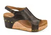 Corkys Footwear Women's Carley Crinkle Wedges In Espresso In Brown