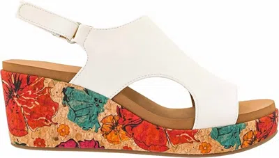 Corkys Footwear Women's Carley Print Sandals In White Floral 2 In Multi