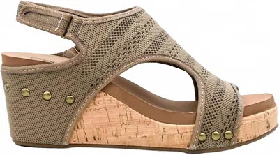 Corkys Footwear Women's Carley Sandal In Natural Knit In Multi