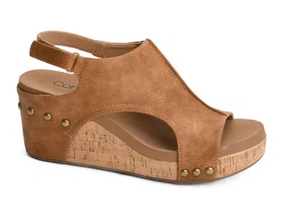 Corkys Footwear Women's Carley Washed Metallic Sandals In Cognac In Brown