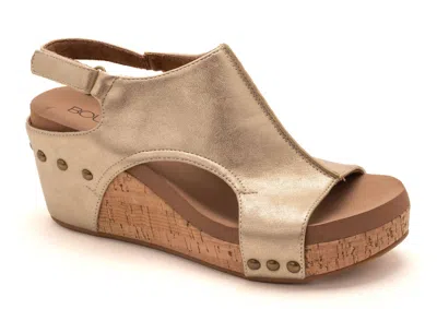 Corkys Footwear Women's Carley Wedge Sandal In Gold