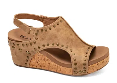 Corkys Footwear Women's Carley Wedge Sandal In Taupe Oil Stud In Multi