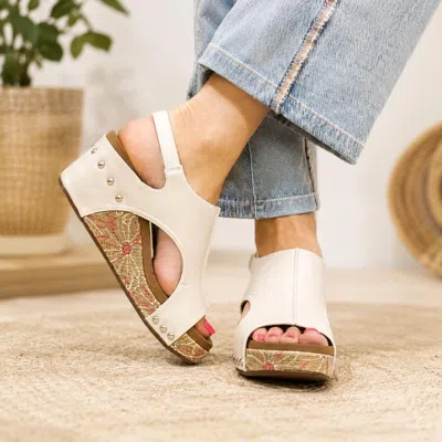Corkys Footwear Women's Carley Wedges In White In Multi