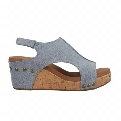 Corkys Footwear Women's Carley Wedges Sandal In Blue Denim