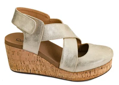 Corkys Footwear Women's Case Closed Sandal In Gold Wash Metallic