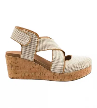 Corkys Footwear Women's Case Closed Toe Wedge Heel In Caramel Combo In Neutral