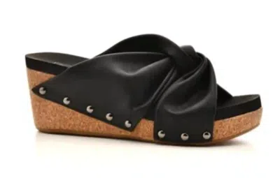 Corkys Footwear Women's Cheerful Wedge Sandals In Black