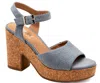 Corkys Footwear Women's Cheers Sandals In Denim In Blue
