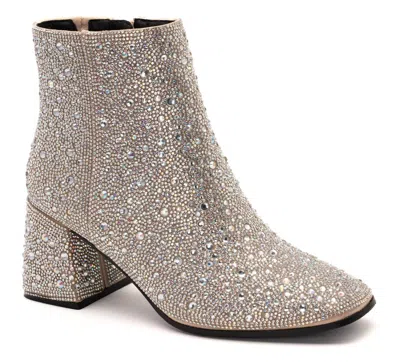 Corkys Footwear Women's Clear Rhinestone Bootie In Silver