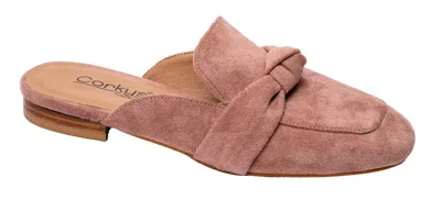 Corkys Footwear Women's Clingy Mule Sandal In Blush Faux Suede In Brown