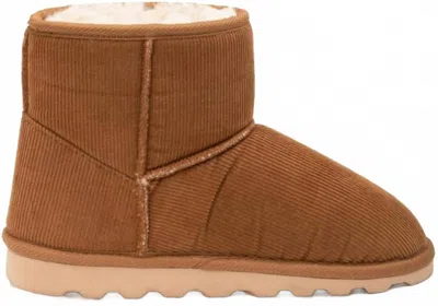 Corkys Footwear Women's Comfort Bootie In Chestnut Cordurory In Multi