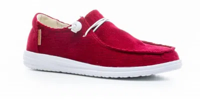 Corkys Footwear Women's Corduroy Kayak Shoes - Medium In Red