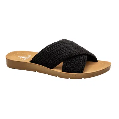 Corkys Footwear Women's Criss Cross Woven Sandals In Black