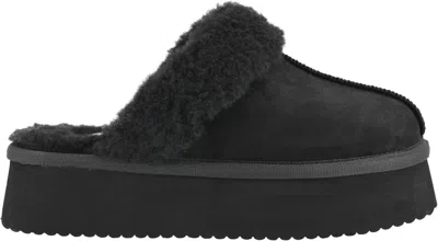 Corkys Footwear Women's Cuddle Up Slippers In Black Faux Suede