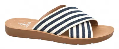 Corkys Footwear Women's Dig It Sandals In Navy Striped In Multi