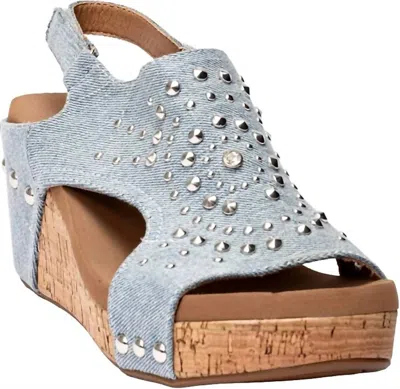 Corkys Footwear Women's Docie Do Wedges In Denim In Multi
