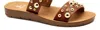Corkys Footwear Women's Dome N Atrix Sandal In Cognac In Green