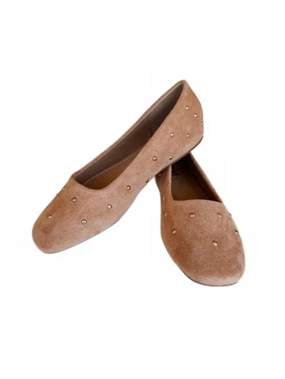 Corkys Footwear Women's Dont Be Rude Flat Shoes In Camel Faux Suede In Brown