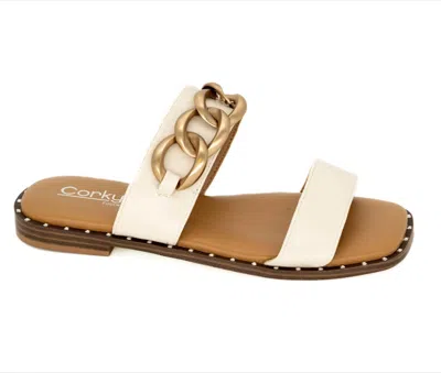 Corkys Footwear Women's Double Strap Sandal In Ivory In Multi