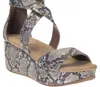 Corkys Footwear Women's Fay Wedge In Snake In Multi