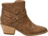 Corkys Footwear Women's Fed Up Ankle Bootie In Dark Cognac