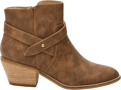 Corkys Footwear Women's Fed Up Ankle Bootie In Dark Cognac