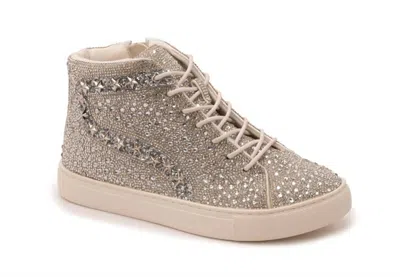 Corkys Footwear Women's Flashy High Top Sneaker In Clear Rhinestone