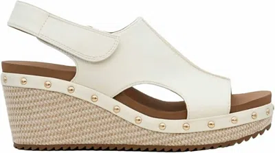 Corkys Footwear Women For Keeps Wedge Sandal In White
