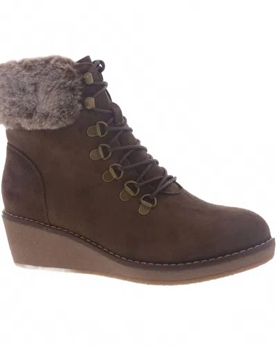 Corkys Footwear Women 's Fox Bay Faux Fur Lace Up Boots In Chocolate In Brown