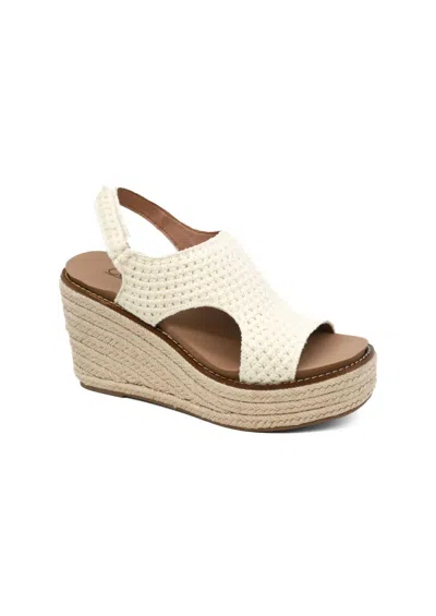 Corkys Footwear Women's Freddie Espadrille Wedge Sandals In Natural Crochet In Neutral