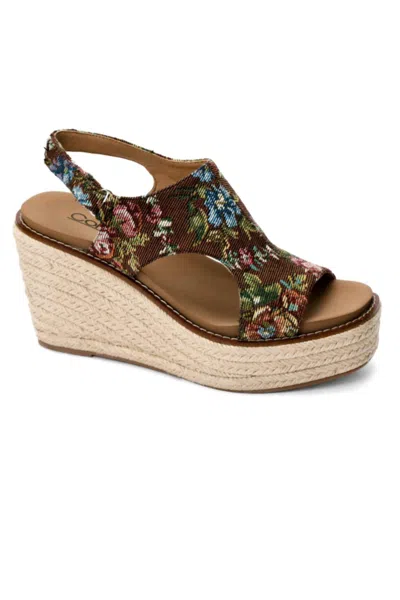 Corkys Footwear Women's Freddie Sandal In Rust Floral In Brown