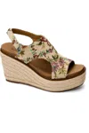 Corkys Footwear Women's Freddie Sandal In Sand Floral In Multi