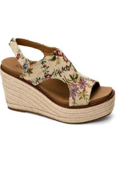 Corkys Footwear Women's Freddie Sandal In Sand Floral In Multi
