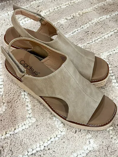 Corkys Footwear Women's Freddie Wedge Sandal In Gold Washed