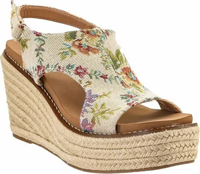 Corkys Footwear Women's Freddie Wedge Sandals In Sand Brocade In Neutral