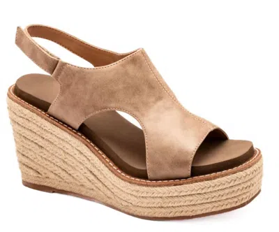 Corkys Footwear Women's Freddie Wedge Sandals In Taupe In Orange