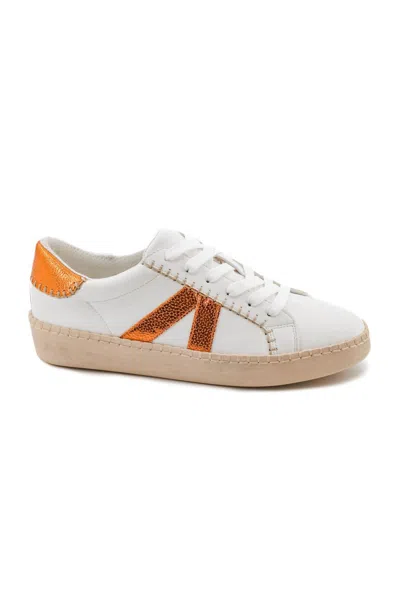 Corkys Footwear Women's Friend Zone Sneaker In Orange And White In Multi