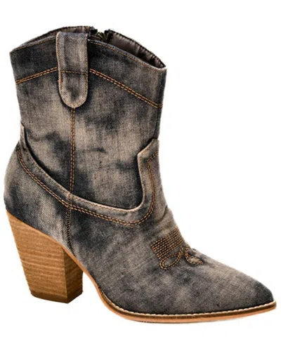 Corkys Footwear Women's Friends In Low Places Washed Booties In Dark Blue Denim In Grey