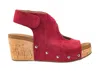 Corkys Footwear Women's Frisky Wedge In Dark Red In Red