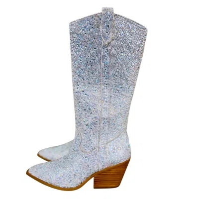 Corkys Footwear Women's Glitz & Glam Rhinestone Boots In Silver