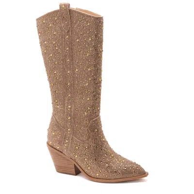 Corkys Footwear Women's Glitzy Rhinestone Boots In Gold