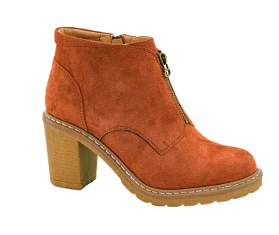 Corkys Footwear Women's Graham Cracker Faux Suede Boot In Rust In Brown