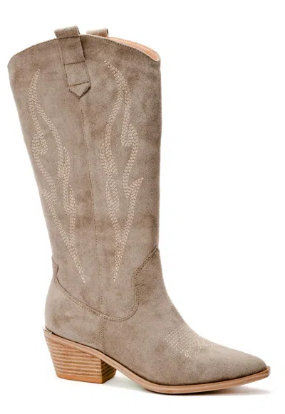 Corkys Footwear Women's Headliner Faux Suede Boot In Gray