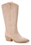 CORKYS FOOTWEAR WOMEN''S HEADLINER HEELED BOOTS IN SAND
