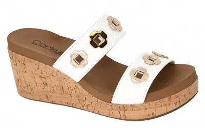 Corkys Footwear Women's Hi Tide Wedges In White